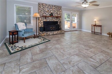 Family room with doors to patio...