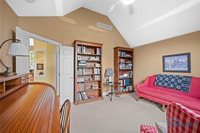 Double door entry into the den from the front foye