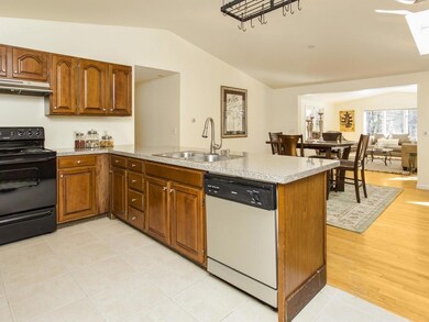 A view from the kitchen into the...