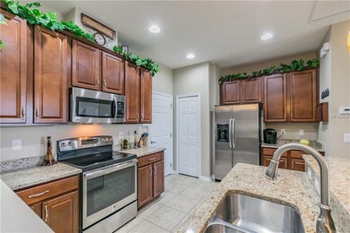 Kitchen equipped with stainless steel appliances.