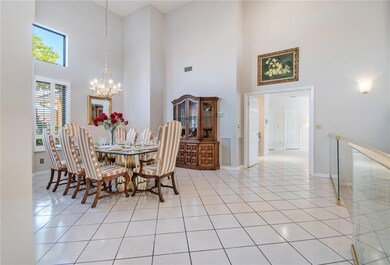 The formal dining room can easily seat 10-12 peopl