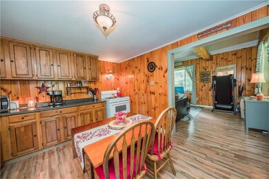 Kitchen flows into living room