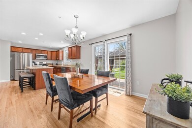 Open bright dining area.