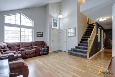 Vaulted living room