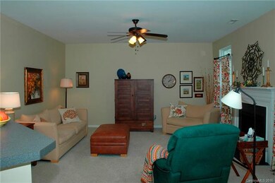 Family room with gas log fireplace