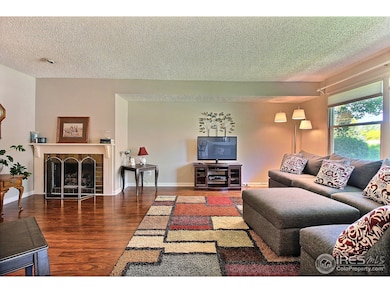 Lovely Living Room with Gas Fireplace