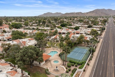 Aerial community pool and tennis 2