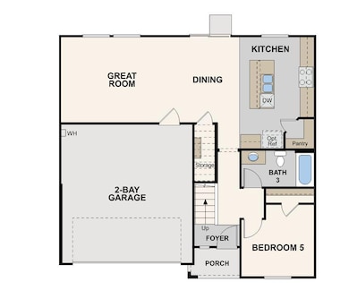 Liberty Hill, Marigold Floorplan, First
