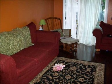 Family Room Family room has sliding glass doors to