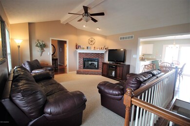 Great Room has cathedral ceiling