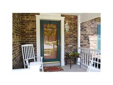 Porch. Stamped concrete front porch