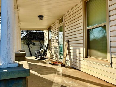 View of patio with covered porch