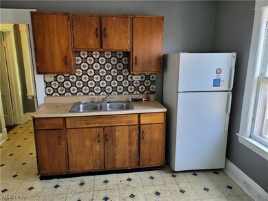 Up Kitchen with white fridge