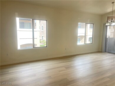 Empty room featuring light wood finished floors, a