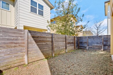 View of fenced backyard