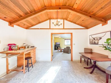 Kitchen into living room