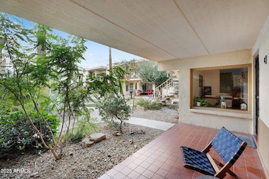 Covered Patio with Pool Views