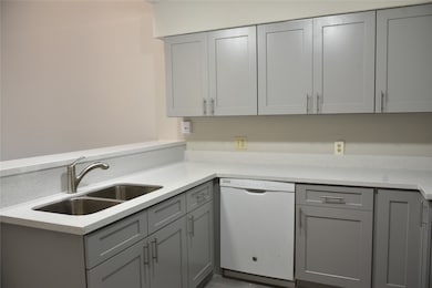 quartz countertops, undermounted stainless sink & faucet