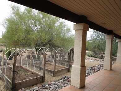 Side Yard Gardens & Covered patio
