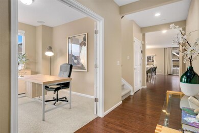 Spacious main level office with French doors.