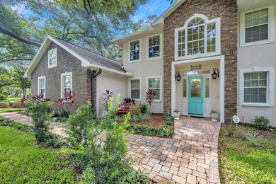 This custom home features lots of curb appeal! 