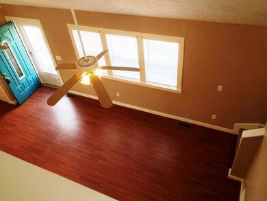 Looking down from open loft