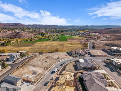 Aerial perspective of suburban area featuring mountains