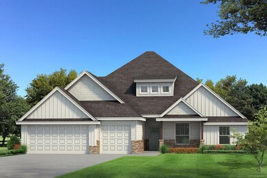 View of front of house with board and batten siding, a front yard, a shingled roof, driveway, and a garage