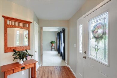 To the right of the foyer is the versatile living