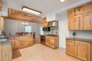 Gas stove, convection oven, and walk-in pantry
