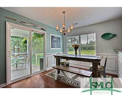 Dining Room. Wood Floors, Picture Frame Molding, D