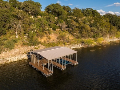 2 slip covered boat dock with storage