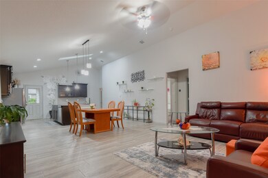 Open-concept floor plan.
