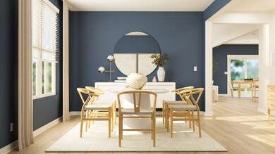 Separate formal dining space or flex room with unlimited options. Brand new floorplan! These are artist's renderings of staged rooms, not actual home listed, but our home will be completed soon.