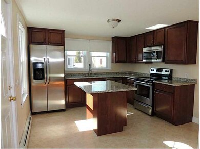 Kitchen. New cherry kitchen cabinets with stainles