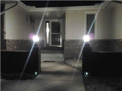 The lighted courtyard says 