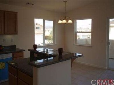 View from kitchen looking into dining area