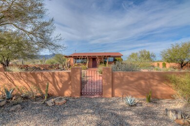 Front with entrance gate