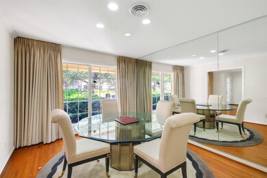 The formal dining area views also out to the front