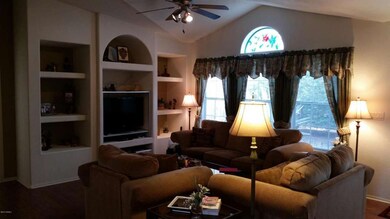 large family room with built ins!