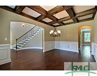 Dining Room. Stained Coffered Ceilings, crown moul