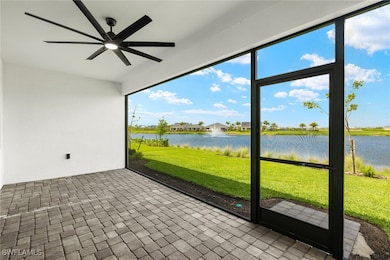 Covered patio with gorgeous water view