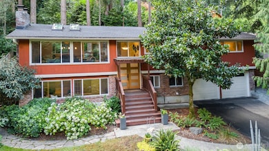 2 car garage with an EV charger.