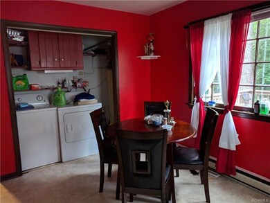 Kitchen eating area and utility closet