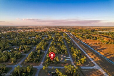 View of aerial view at dusk