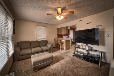 Living room, open to kitchen