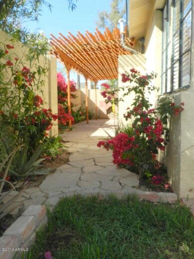 Patio, west side of home