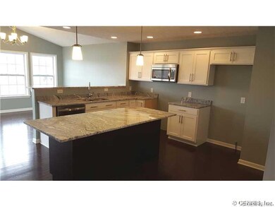 Kitchen. Custom kitchen cabinets with granite coun