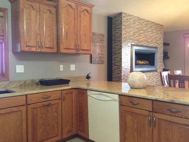 Kitchen & Dining fireplace
