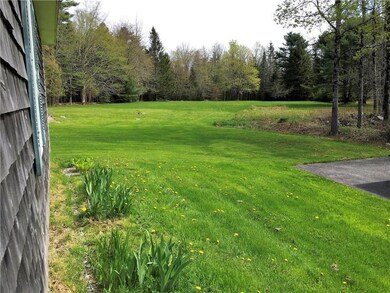 Lawn area behind house